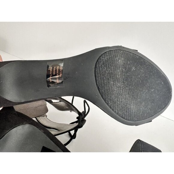 Coach and Four Women's Strappy Heel Ankle Sandals 7.5 Zip/Drawstrings Closure - Picture 15 of 16